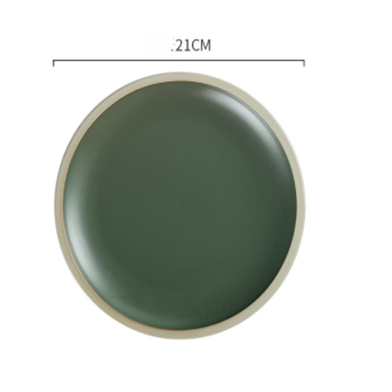 Morandi Keramiek Matte Westerse Dinerbord Huishouden Ronde Tafelgerei Set Platte Bord Pasta Cake