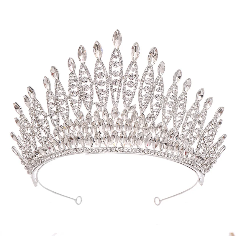 Coroa de Cristal de Liga para Mulheres Acessório de Cabelo Feminino Elegante Perfeito para Noivas e Festas Design Brilhante e Charmoso