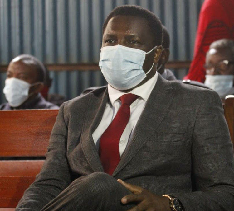 Tharaka Nithi Governor Muthomi Njuki at the Milimani anti-corruption Court on September 8, 2020.