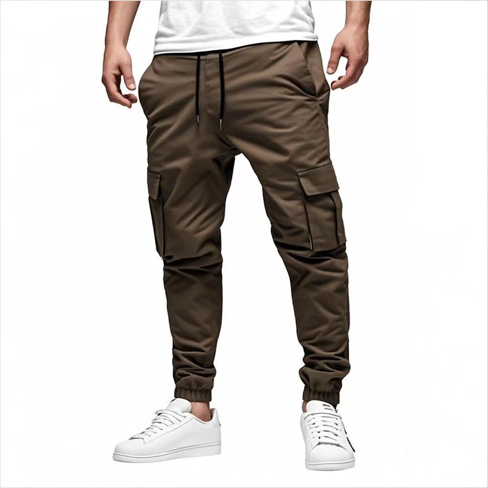 Japanse vrijetijdsoverall voor heren met meerdere zakken en trekkoord, ideaal voor ontspanning en comfort, praktische en stijlvolle broek.