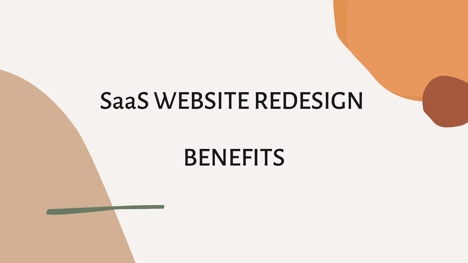 SaaS website redesign: benefits