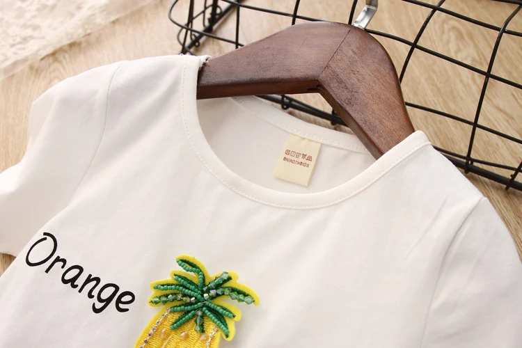 Title 11, Meisjes set met ananas T-shirt en geborduurde a...
