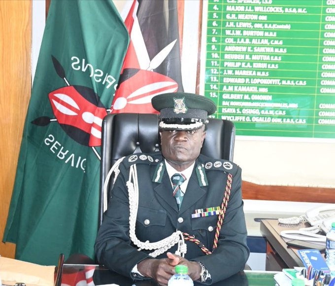 Brigadier (Rtd) John Kibaso Warioba the new Commissioner General of Prisons of Kenya.