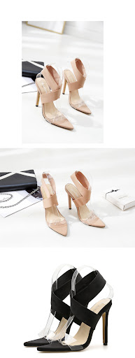Title 12, Womens sexy pointed high heel sandals with ela...