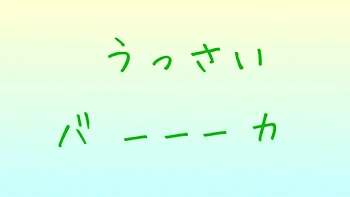 うっさい、バーーーカ