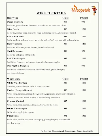 Woodstok menu 