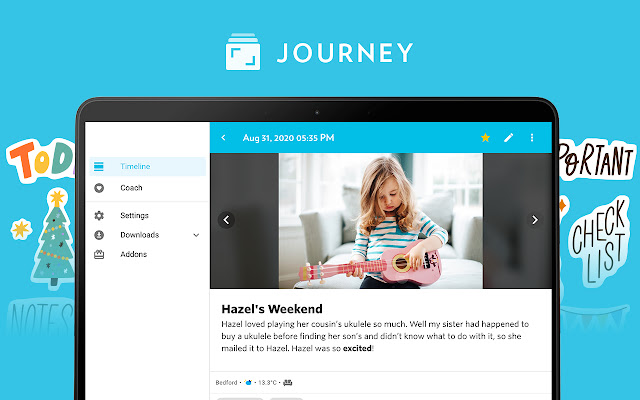 Journey: Diary, Journal chrome extension