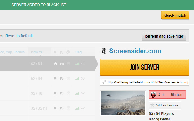 Battlelog Servers Blacklist Preview image 5