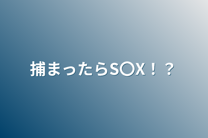 「捕まったらS〇X！？」のメインビジュアル