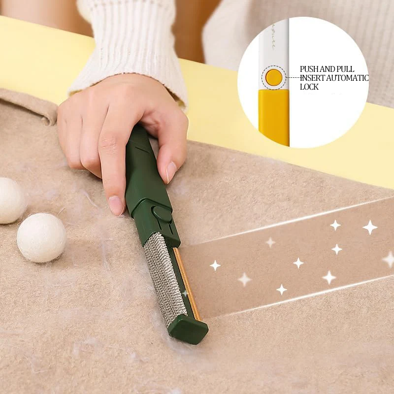 Brosse anti-poils pour vêtements, rasoir électrostatique, élimine bouloches, pour le lavage domestique, manche long, enlève poils et peluches.