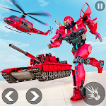 Cover Image of Download Helicopter Transform War Robot Hero: Tank Shooting 0.9.6 APK