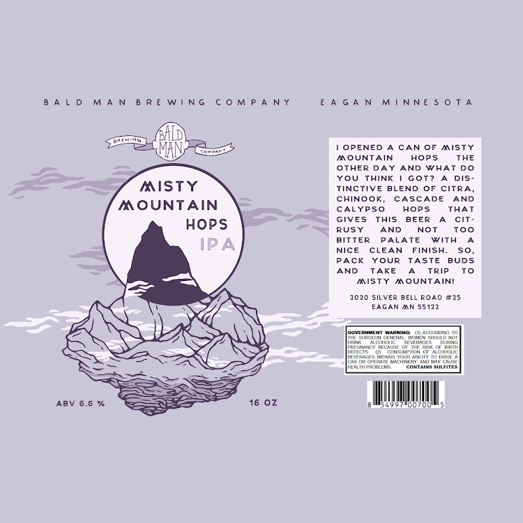 Logo of Bald Man Misty Mountain Hops IPA