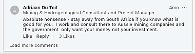 Screenshots from Adriaan Du Toit’s LinkedIn account.