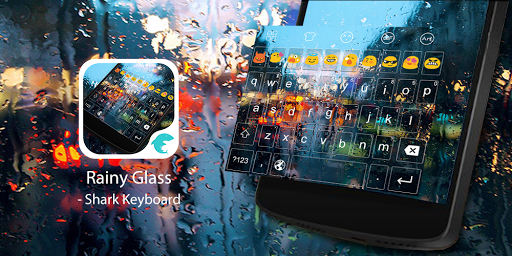 Emoji Keyboard-Rainy Glass