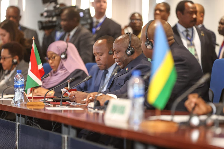 Heads of state at the the peace and security for Eastern region Democratic Republic of Congo mini-summit in Addis Ababa Ethiopia on February 17.