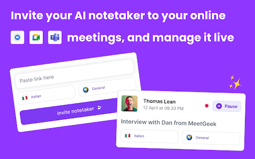 MeetGeek: AI meeting summaries and transcription