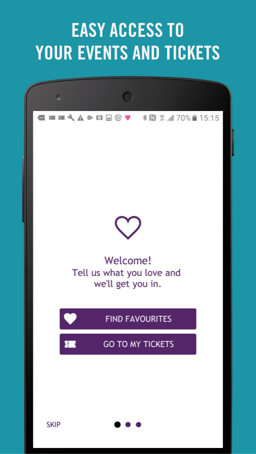 TicketWeb UK - Get tickets! Screen 1