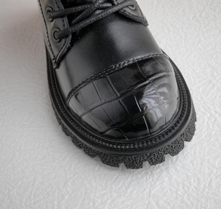 Title 5, Kinder Martin Boots Leren schoenen High Tops St...