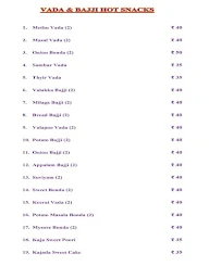 Murugan Tea Kadai menu 1