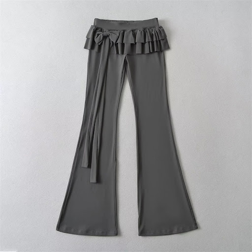Title 11, Niche Double-Layer Ruffled Ribbon Low Waist Boo...