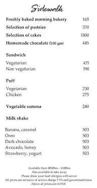 Sidewalk, Hyatt Regency menu 6