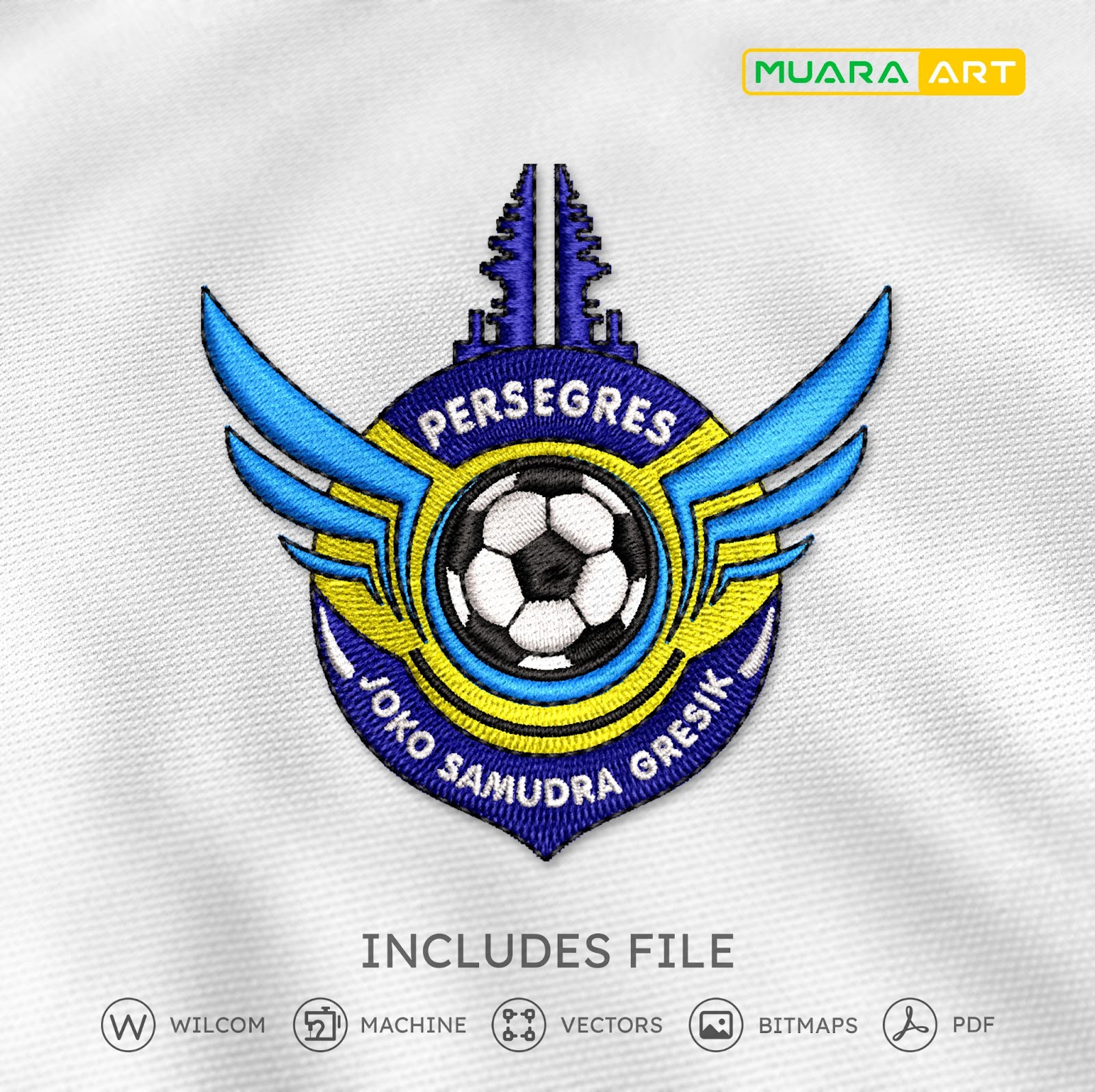 Desain Bordir Logo Persegres (Gresik)