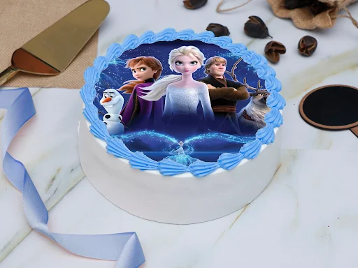 Frozen Theme Photo Cake