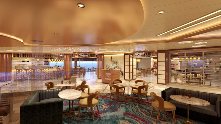  A rendering of Bonsai, the sushi-and-soy-sauce spot aboard Mardi Gras, Carnival's newest ship. 