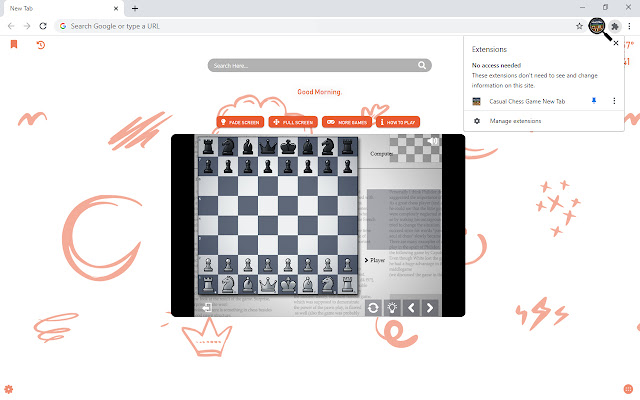 Casual Chess Game New Tab