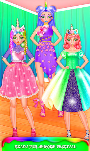 Rainbow Unicorn Princess makeover Magic Outfits