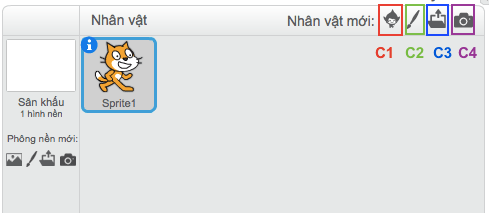 Hướng dẫn sử dụng scratch - thêm đối tượng mới