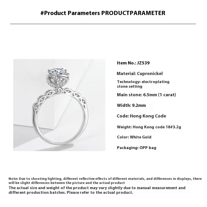 Bud 1 Karat Rhinestone Ring for Women, a dazzling sparkle and exceptional elegance. Enhance your style with this exquisi