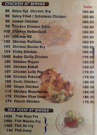 Shivas Family Restaurant menu 3