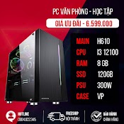 Bộ Máy Tính Pc Văn Phòng, Học Tập, Làm Việc Online, Gaming H610 + I3 12100 + 8Gb Ram Giá Siêu Sốc Mới 100%