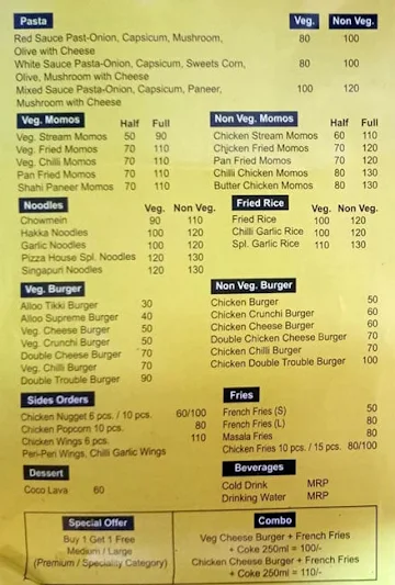 34 Pizza House menu 