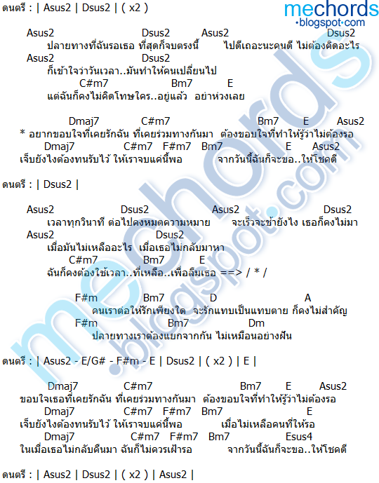 คอร์ดเพลง-ปลายทาง-Bodyslam