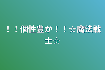 ！！個性豊か！！☆魔法戦士☆