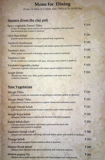 Ignite - Chairman's Jade Club & Resort menu 