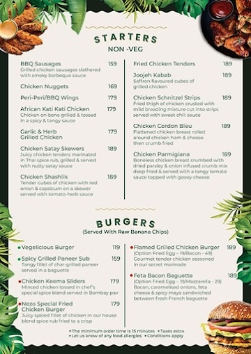 Nezo Cafe & Lounge menu 