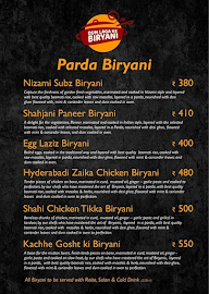 Dum Laga Ke Biryani menu 2