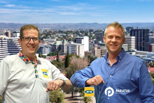 (L to R) MTN MD Elia Tsouros and Paratus Namibia MD Andrew Hall.