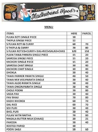 Madhuband Ffoods menu 1