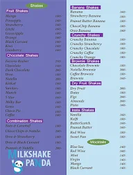 Milkshake Panda menu 1