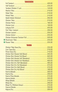 Tinkus Tandoorwala menu 1