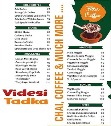 The Chai Chaska Bar And Cafe menu 