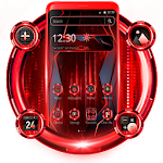 Cover Image of Tải xuống Black Red Tech Future Theme 1.1.2 APK