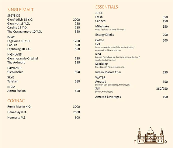 Café 77 East - Taj Bangalore menu 