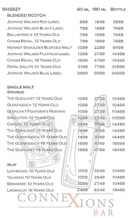 Connexions Bar - Crowne Plaza Jaipur menu 2