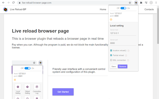 Live Reload Browser Page (Pro)