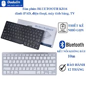 Bàn Phím Không Dây Kb16 Bluetooth Kết Nối Điện Thoại, Máy Tính Bảng Siêu Mỏng - Gọn - Nhẹ - Bền